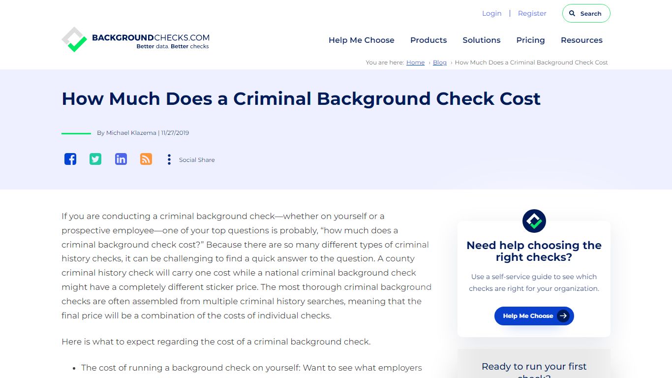 How Much Does a Criminal Background Check Cost